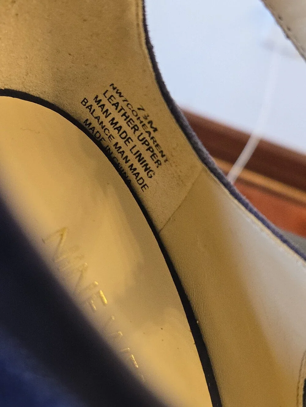 Nine West Blue Suede Ankle Strap Mary Jane Platform Pump Heel Size 7.5M